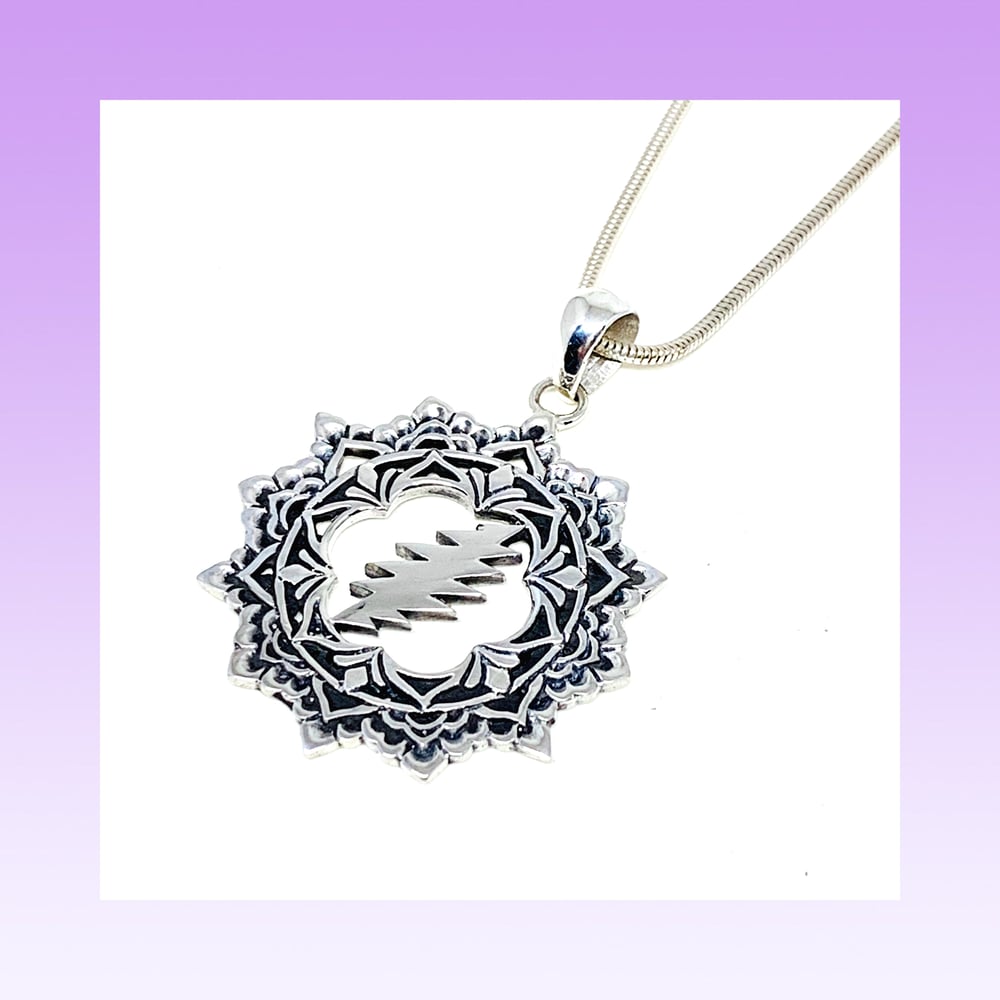 Image of The Lotus Pendant Cast in Sterling Silver