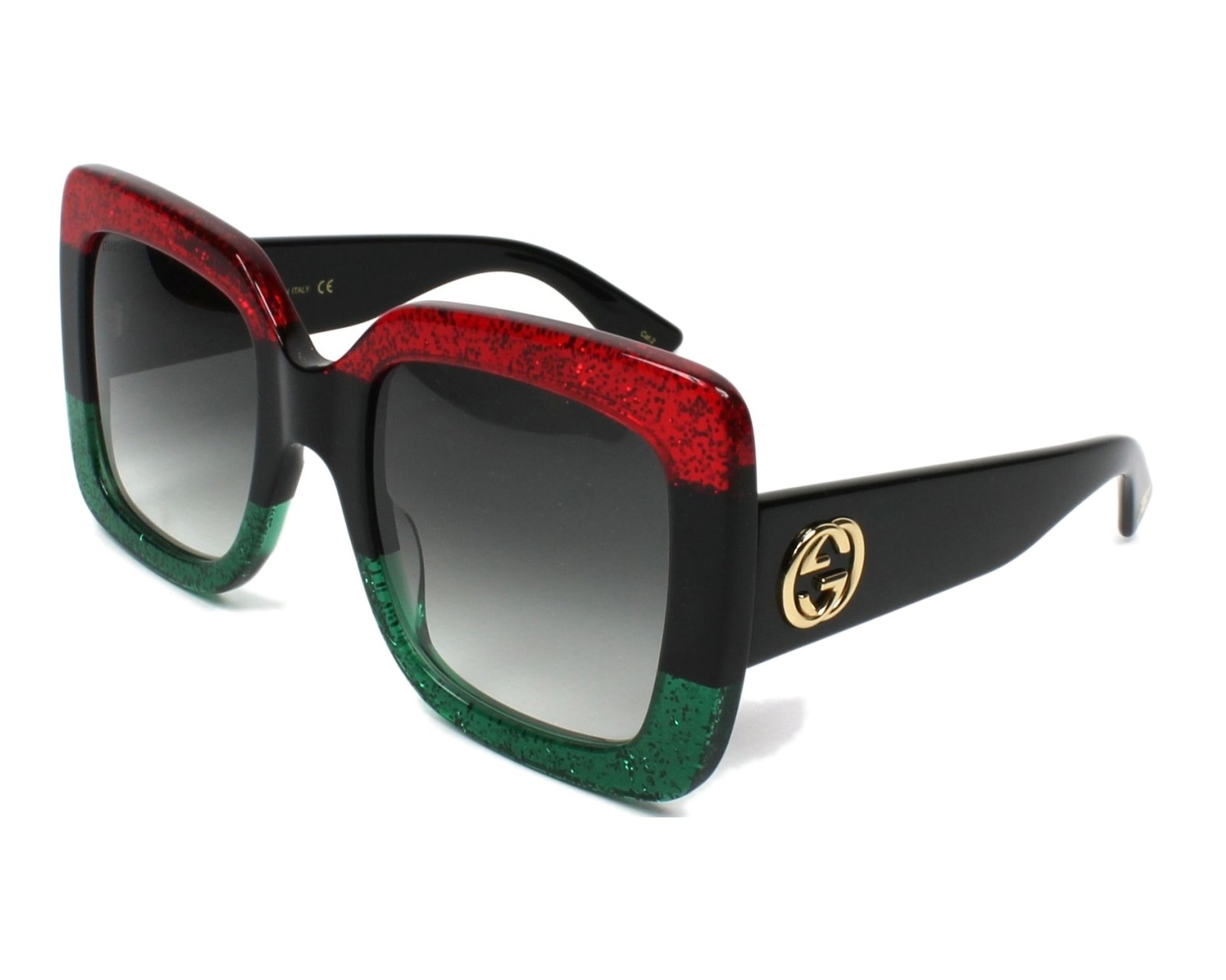 gucci glasses red and green