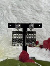 Image 1 of Oxidized plated earrings 