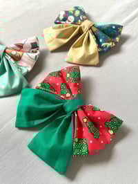 Image 3 of Christmas Sailor Bows / Bow Ties - Choice of Three Designs, Doughnuts, Trees or Gingerbread