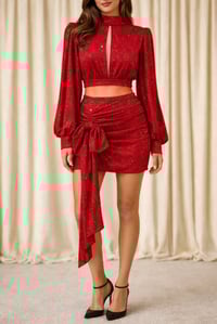 Image 1 of Red Glitter Two-Piece