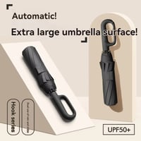 Image 3 of 20 Bones Windproof Strong 106CM Reinforced Automatic Folding Umbrella for Men, Large Buckle Handle W