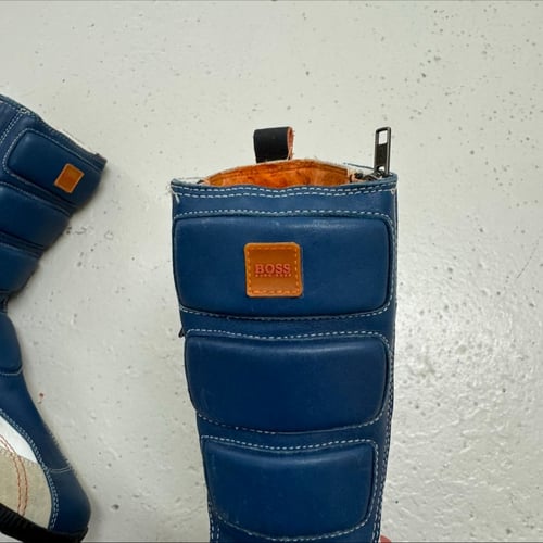 Image of 2000s Hugo Boss Biker Boots, Size 44 - UK 10