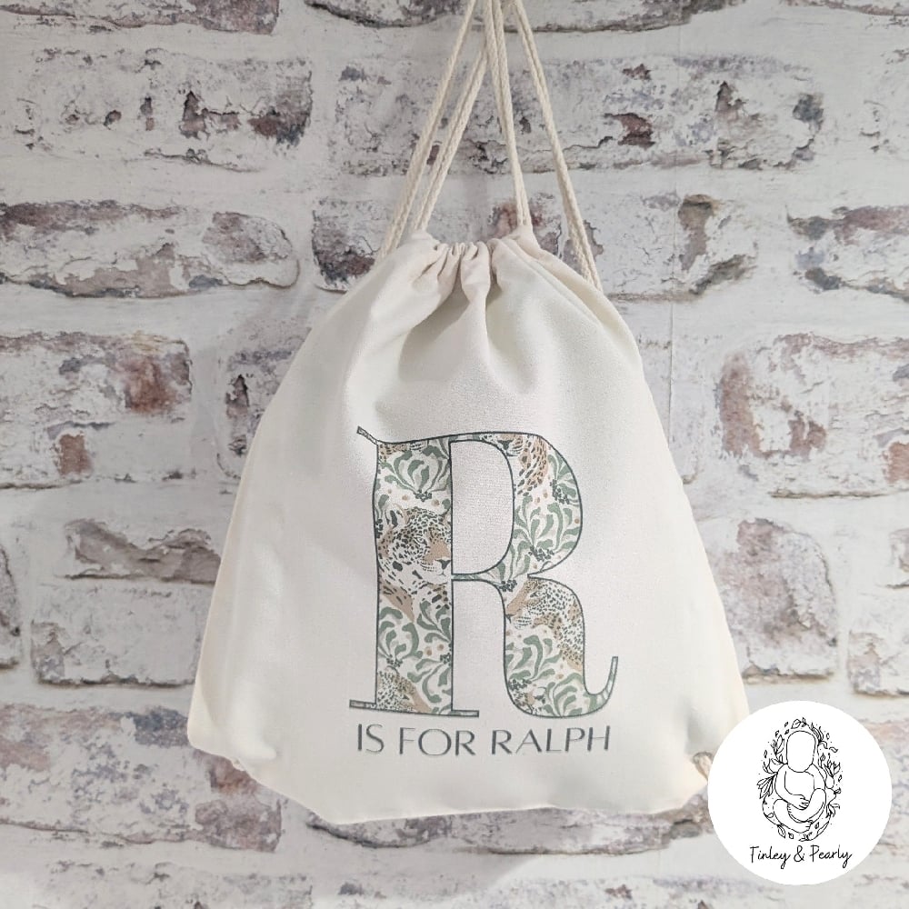 BAG: Animal Letter Drawstring