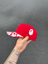 Image 6 of  RED WHITE CAMO BRIM MEXICO CUSTOM FITTED CAP