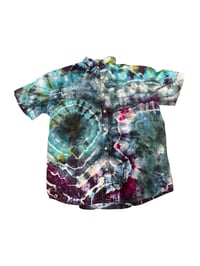 Image of Large Blue Geode Short Sleeve Button Up