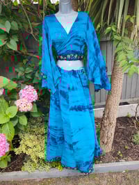 Image 4 of Athena Stevie Maxi Skirt Set Blue- waist goes to 42 inches and pulls tiny size