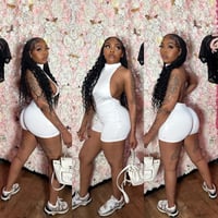 Image 1 of White Backless Bodysuit 