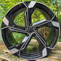 Image 1 of 19" E TRON STYLE ALLOY WHEELS FITS 5X112 ET40 BLACK MF