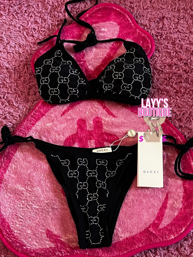 Black Bling GG Swimsuit | Layys Closet