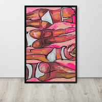 Image 2 of "Peach Parade" Framed poster