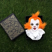 Image 3 of Penny Wise Clown sewn face brooch