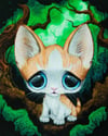 Woods Orange Cat Art Print
