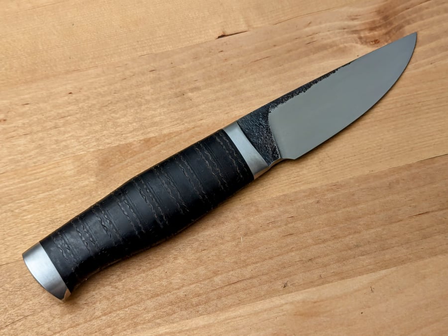 Image of Rubber handle, bushcraft through-tang