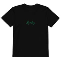 Image 2 of Lucky Leprechaun Organic -Embroidered front-cotton kids t-shirt