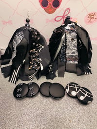 Image 1 of Music  Print  Tassel Earrings set