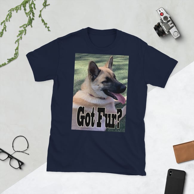 German Shepherd-Got Fur-Short-Sleeve Unisex T-Shirt