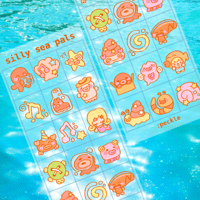 Image 1 of [NEW] Silly Sea Pals 🫧 Clear Sticker Sheet