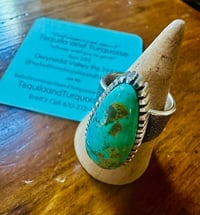 Image 2 of Kelsey Jimmie Turquoise tufa cast ring 