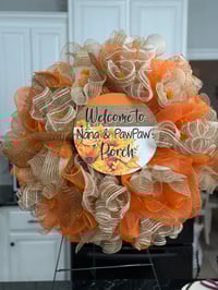 Orange and Brown Door 🚪 Wreath