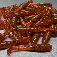 2" Salty Ripper Paddle Tail Rootbeer Red Swimbait