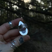 Image 3 of Moonstone Ring With Stardust Band~7.25/7.5