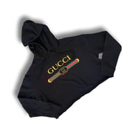 Image 2 of DESIGNER LUXE CROPPED HOODIE