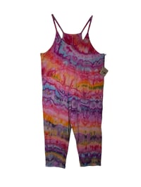 Image 2 of L/XL Cotton Blend Knit Pocket Jumpsuit in Euphoria Agate Ice Dye