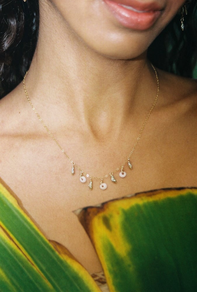 Image of little puka charm necklace 