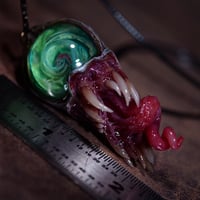 Image 7 of Monstrous Twisted Tongue Pendant, ooak