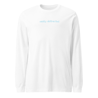 Image 3 of "easily distracted" Unisex Long Sleeve Tee