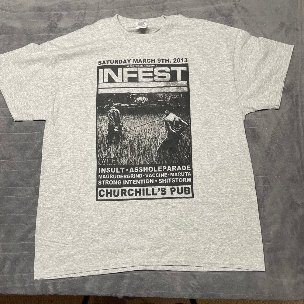 Image of INFEST and others Miami show shirt (Extra Large, 2 sided)