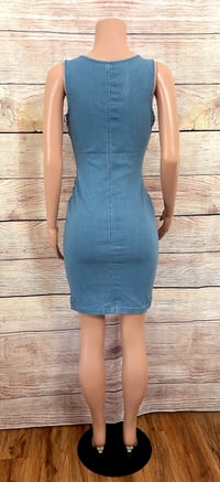 Image 2 of Sasha Denim Dress- Medium Wash