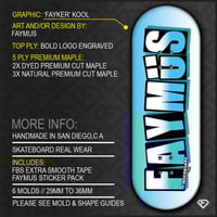 Image 1 of ‘FAYKER’ KOOL BLU/WHT + LÜXE PRO FB TAPE & FAYMUS STICKER PACK