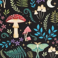 Image 3 of Dark Forest Print Polycotton Tote Bag