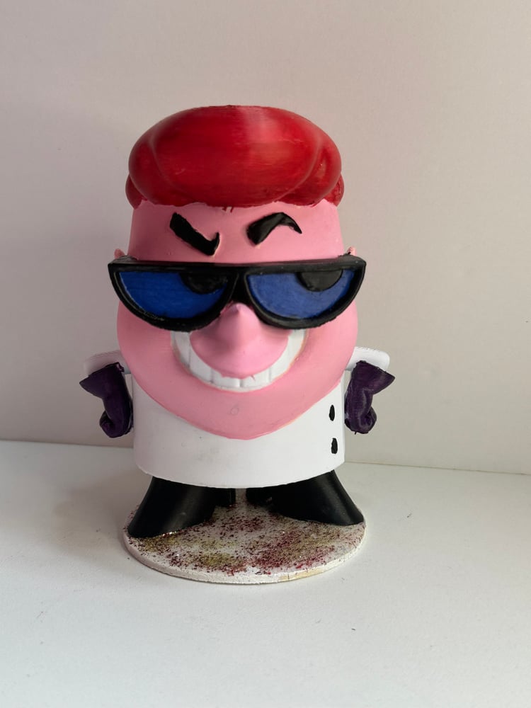 Image of Hand Painted Cartoon-Inspired Figurine -3D Printed