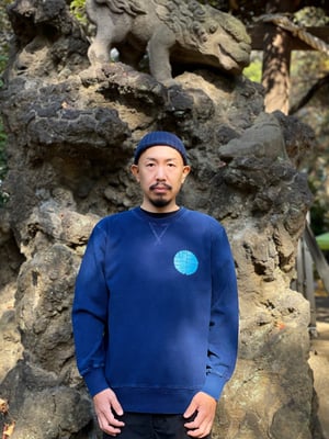 Image of yokozuna tiger sweat shirts “indigo “designed by andreas coenen 