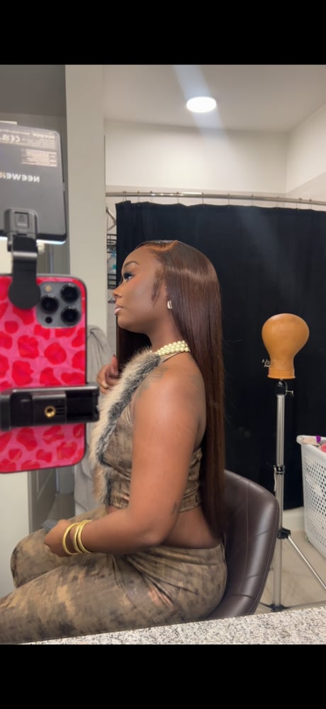 Image of 26 inch 13x4 straight brown frontal 