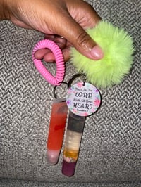 Image 3 of Strawberry Pink Sugar Lipgloss Keychain 