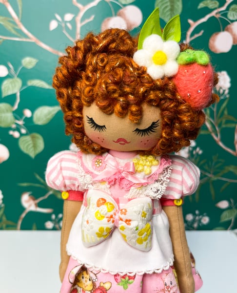 Image of RESERVED FOR GRIETJE Small Art Doll Strawberry