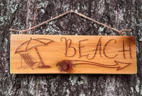 Image 4 of Beach - Outdoor Cedar wood sign