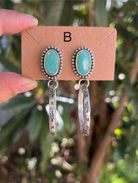 Image 3 of Sterling & Campitos Stamped Hoops