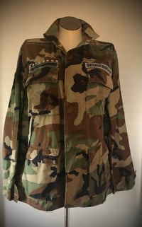 Image 5 of Upcycled “KISS” studded vintage army jacket 