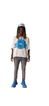 Image 3 of Drop Shoulder Road Runner Tee (White)