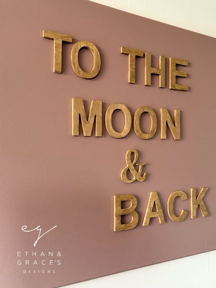 Image of Farrow & Ball Canvas “ To the moon & Back”