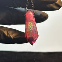 Image 3 of Crystal Pendant 3 - UV Psychedelic Pink