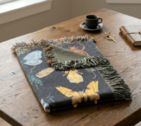 Image 2 of Woven Insect Blanket – Cotton Fringe Blanket MOTHER'S DAY LIMITED EDITION 