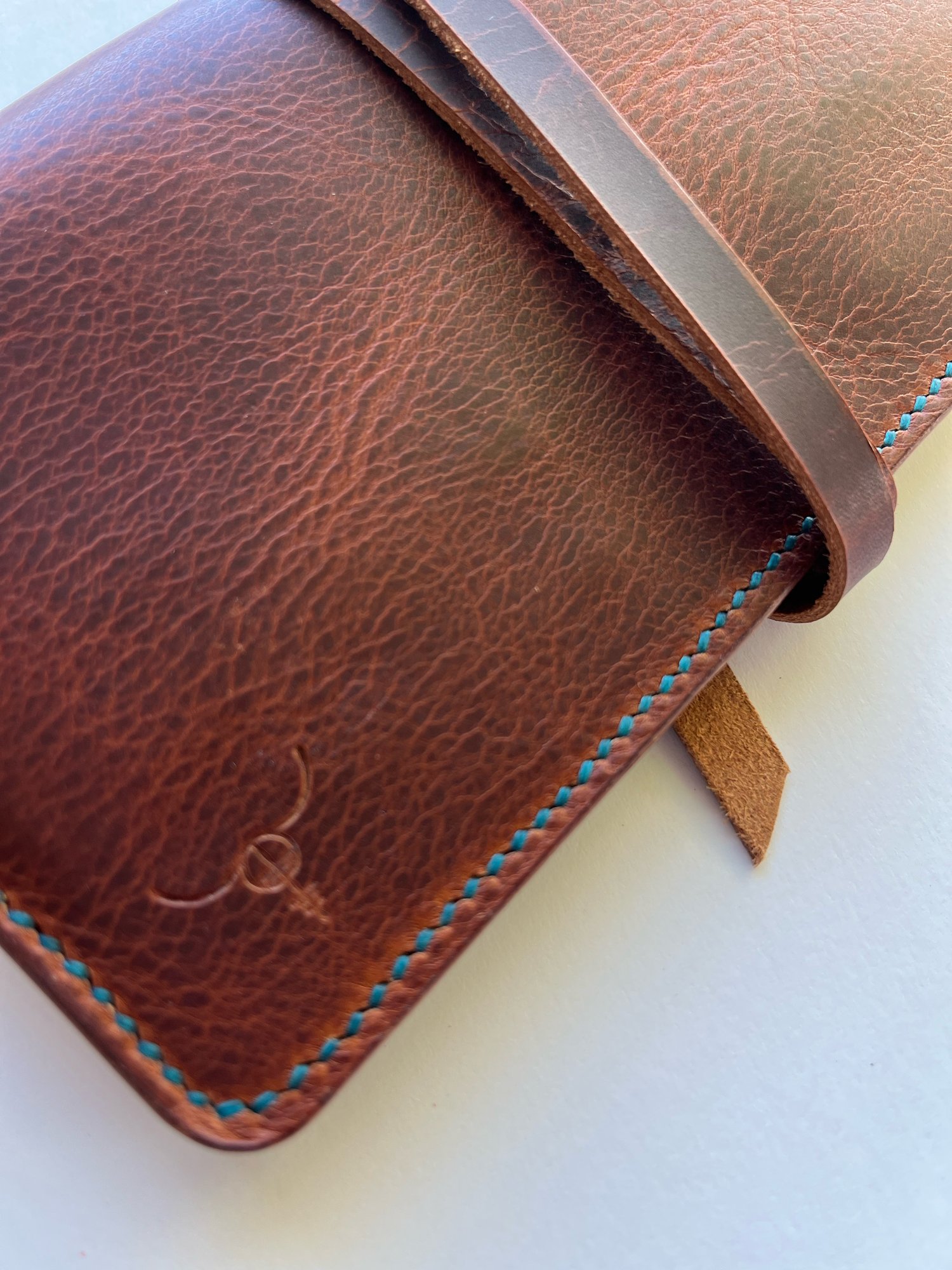 Image of Cognac Waxy Wrap Clutch Wallet 
