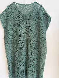 Image 8 of Crochet green vest (m-xl)
