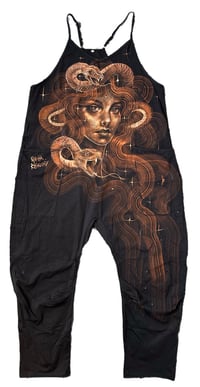 Image 1 of “QUEEN SERPENTINE” CUSTOM BLEACH PAINTED OVERSIZED JUMPER MEDIUM